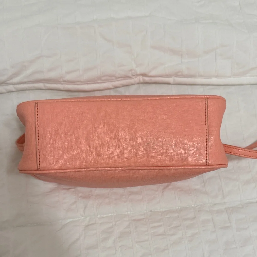 Furla Peach Leather Crossbody Bag
